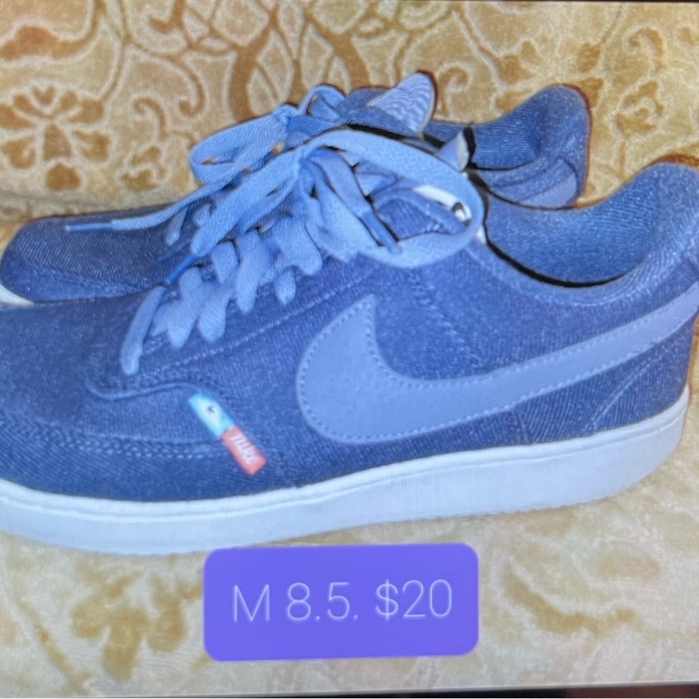 Men blue suede Air Force 1 Style